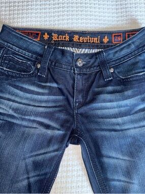 Rock Revival Women's Dark Wash Indigo Blue Debbie Skinny Jeans size 29